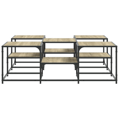 vidaXL Coffee Table Sonoma Oak 121x121x40 cm Engineered Wood