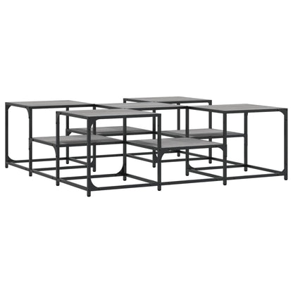 vidaXL Coffee Table Grey Sonoma 121x121x40 cm Engineered Wood