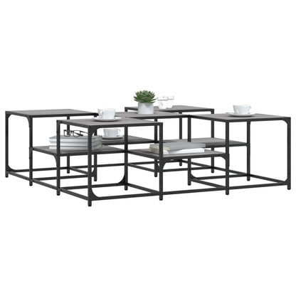 vidaXL Coffee Table Grey Sonoma 121x121x40 cm Engineered Wood
