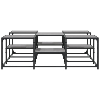 vidaXL Coffee Table Grey Sonoma 121x121x40 cm Engineered Wood