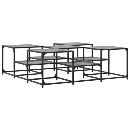 vidaXL Coffee Table Grey Sonoma 121x121x40 cm Engineered Wood