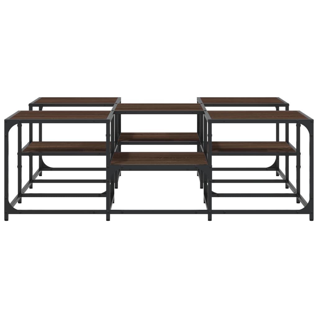 vidaXL Coffee Table Brown Oak 121x121x40 cm Engineered Wood