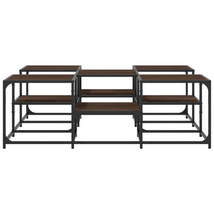 vidaXL Coffee Table Brown Oak 121x121x40 cm Engineered Wood