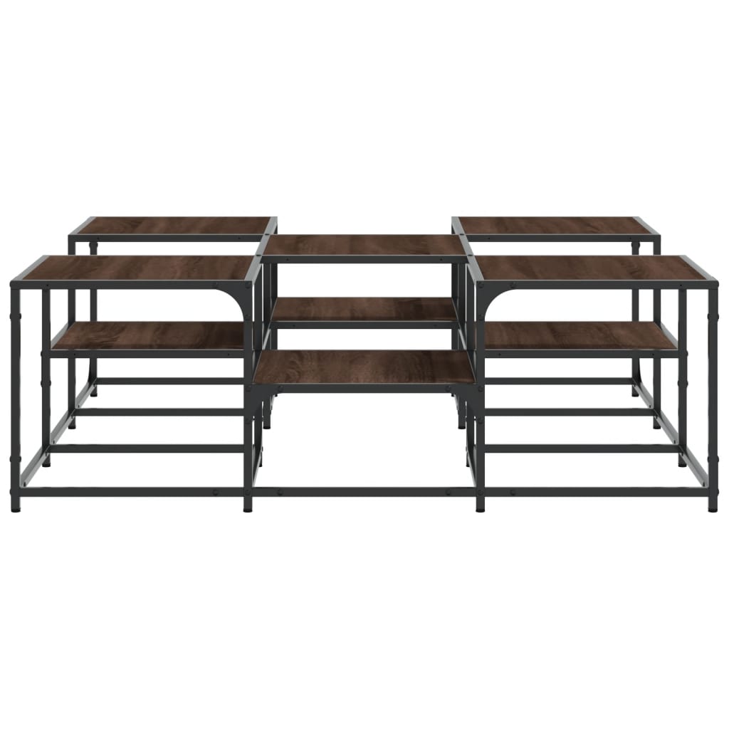 vidaXL Coffee Table Brown Oak 121x121x40 cm Engineered Wood