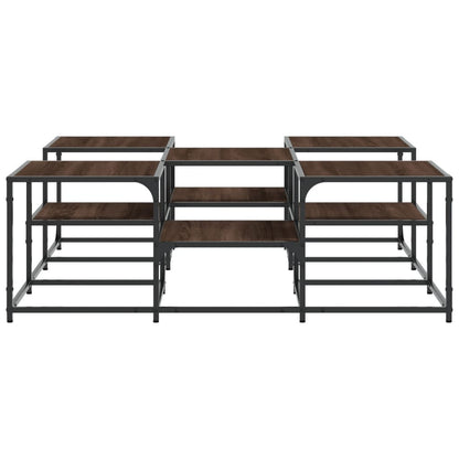 vidaXL Coffee Table Brown Oak 121x121x40 cm Engineered Wood
