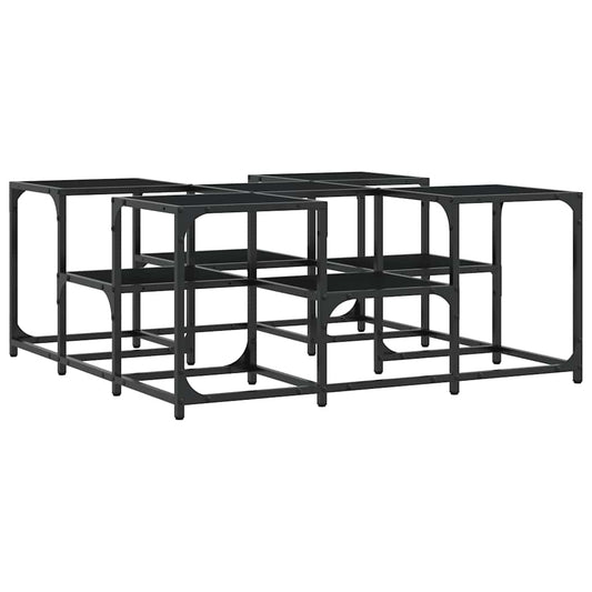 vidaXL Coffee Table Black 91x91x40 cm Engineered Wood
