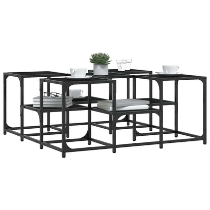 vidaXL Coffee Table Black 91x91x40 cm Engineered Wood