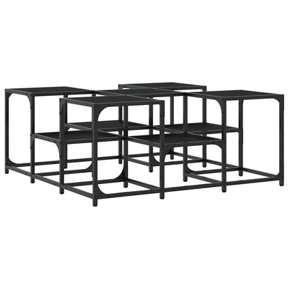 vidaXL Coffee Table Black 91x91x40 cm Engineered Wood