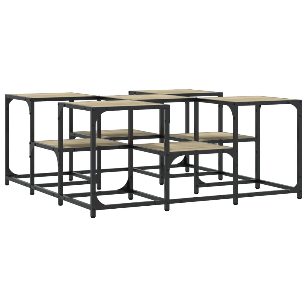 vidaXL Coffee Table Sonoma Oak 91x91x40 cm Engineered Wood
