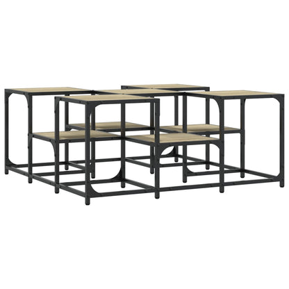 vidaXL Coffee Table Sonoma Oak 91x91x40 cm Engineered Wood