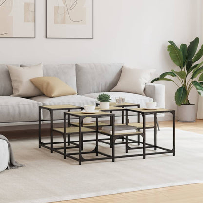 vidaXL Coffee Table Sonoma Oak 91x91x40 cm Engineered Wood