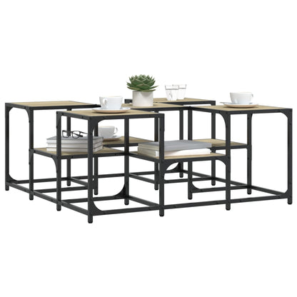 vidaXL Coffee Table Sonoma Oak 91x91x40 cm Engineered Wood