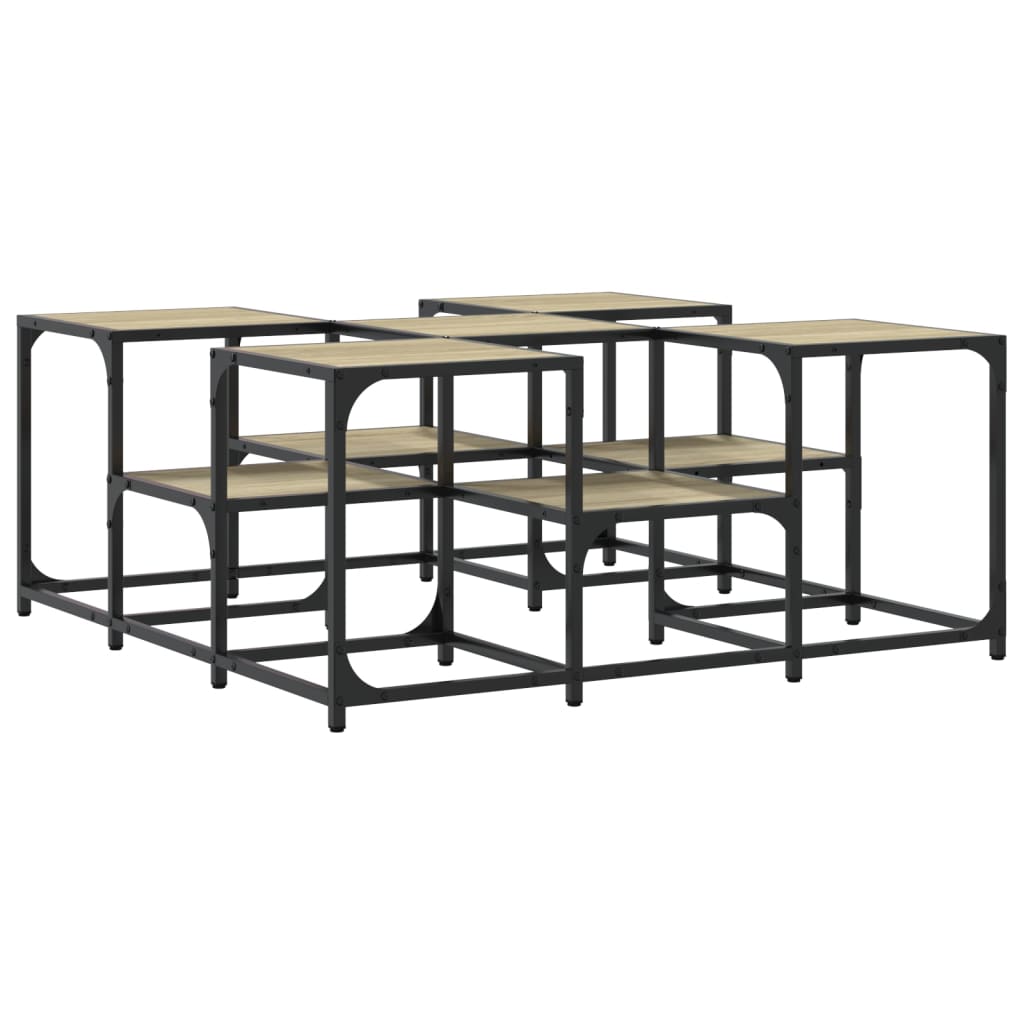 vidaXL Coffee Table Sonoma Oak 91x91x40 cm Engineered Wood