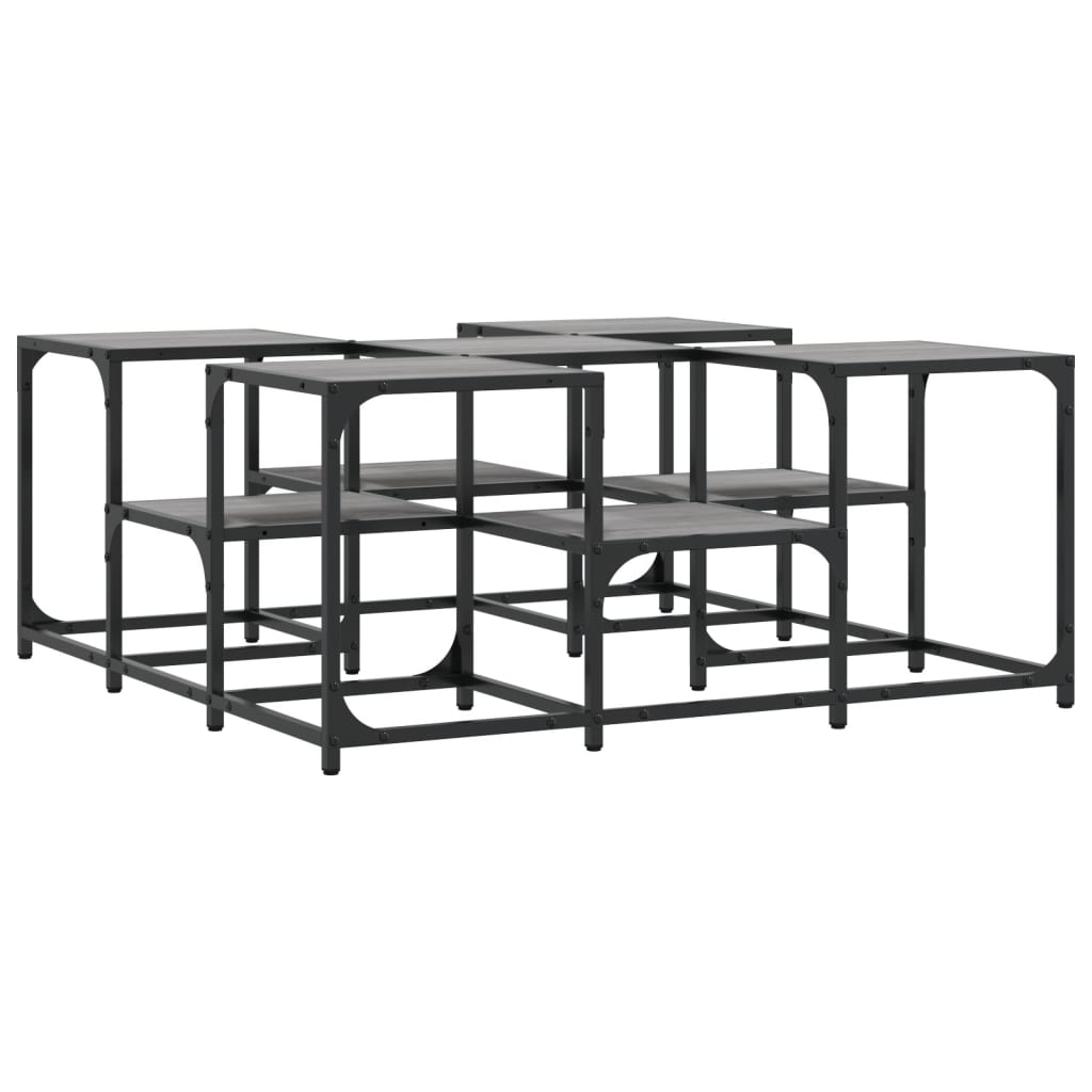 vidaXL Coffee Table Grey Sonoma 91x91x40 cm Engineered Wood