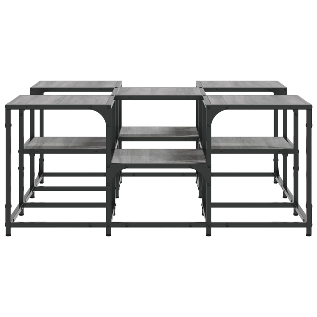 vidaXL Coffee Table Grey Sonoma 91x91x40 cm Engineered Wood