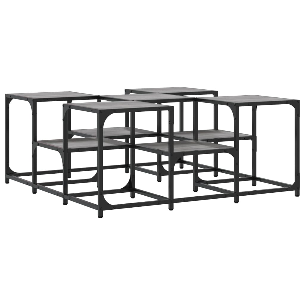 vidaXL Coffee Table Grey Sonoma 91x91x40 cm Engineered Wood