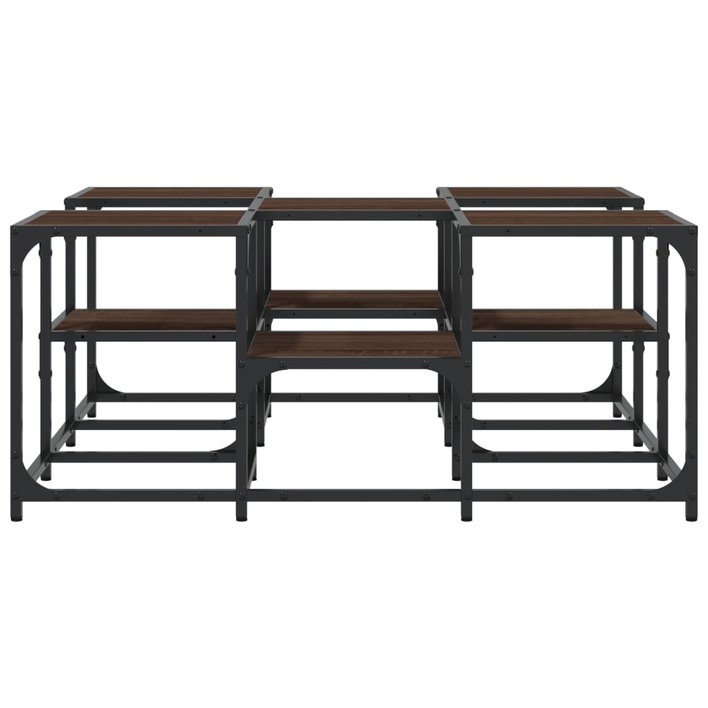 vidaXL Coffee Table Brown Oak 91x91x40 cm Engineered Wood