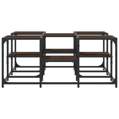 vidaXL Coffee Table Brown Oak 91x91x40 cm Engineered Wood