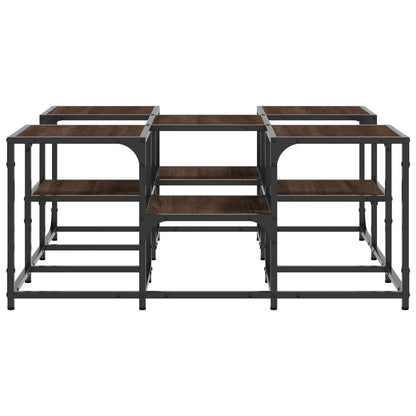 vidaXL Coffee Table Brown Oak 91x91x40 cm Engineered Wood