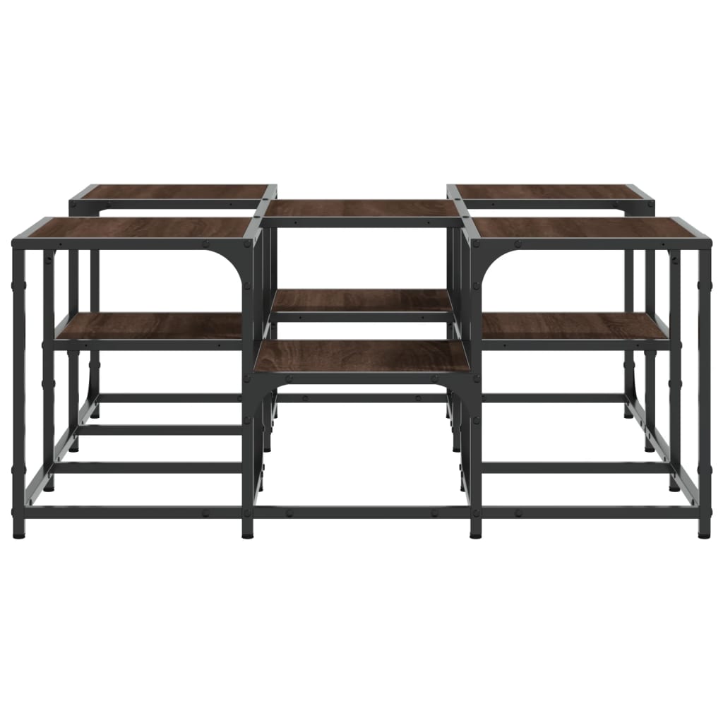 vidaXL Coffee Table Brown Oak 91x91x40 cm Engineered Wood