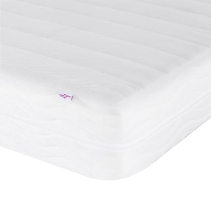 vidaXL Bed with Mattress "Dover" Light Grey Single Fabric