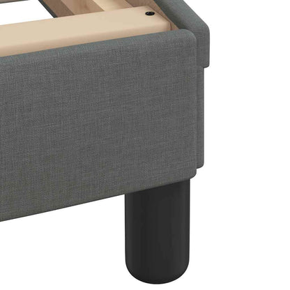 vidaXL Bed with Mattress "Dover" Dark Grey Single Fabric
