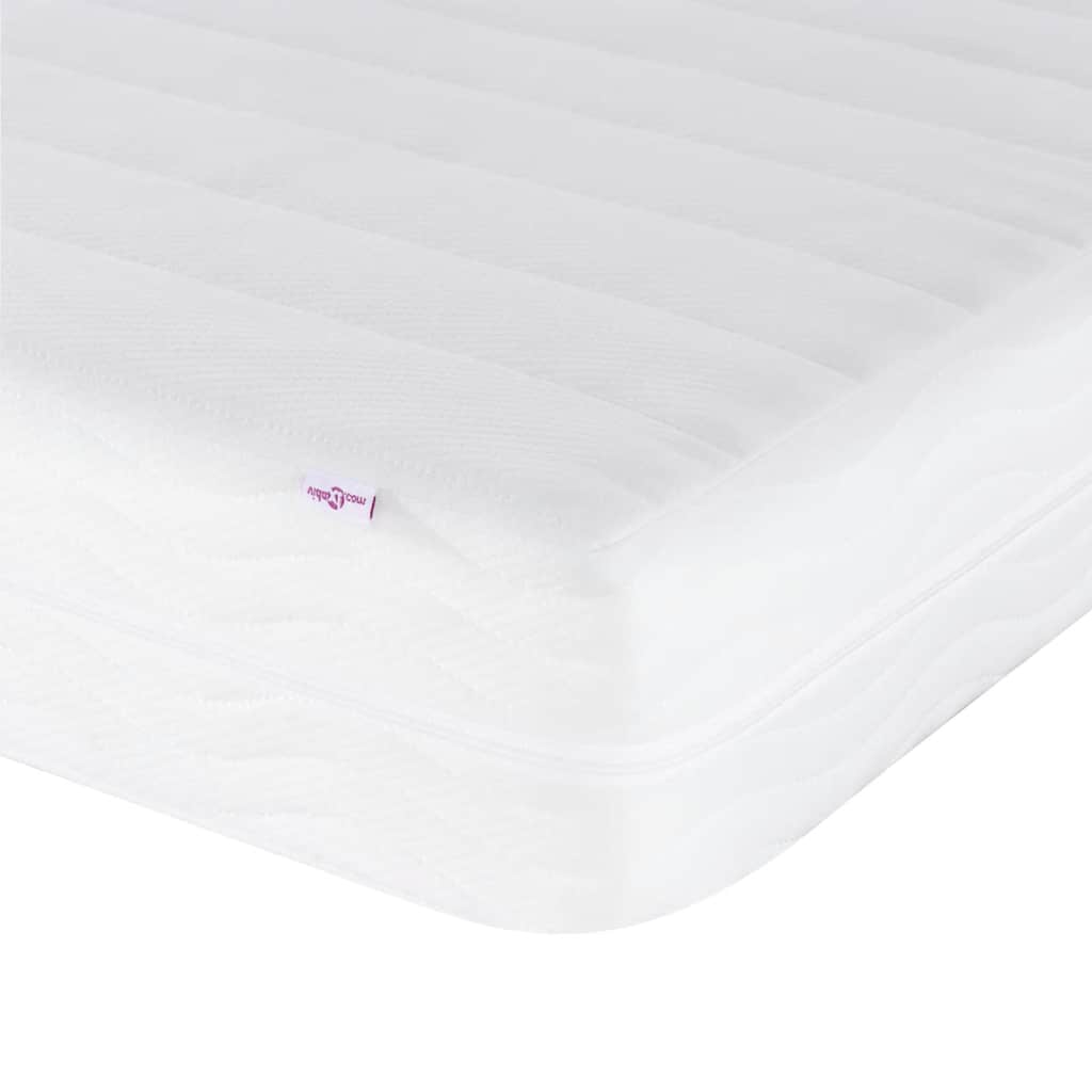vidaXL Bed with Mattress "Dover" Dark Grey Single Fabric