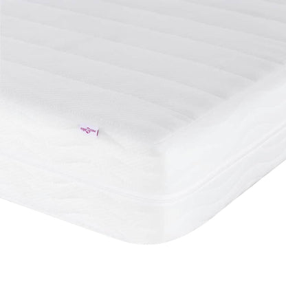 vidaXL Bed with Mattress "Dover" Dark Grey Single Fabric