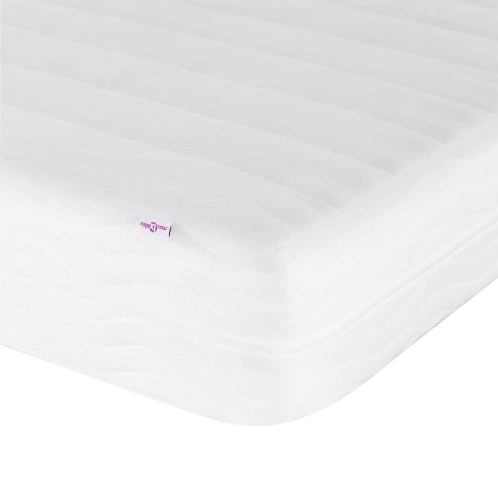 vidaXL Bed with Mattress "Dover" Black Single Fabric