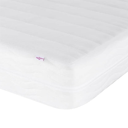 vidaXL Bed with Mattress "Dover" Black Single Fabric