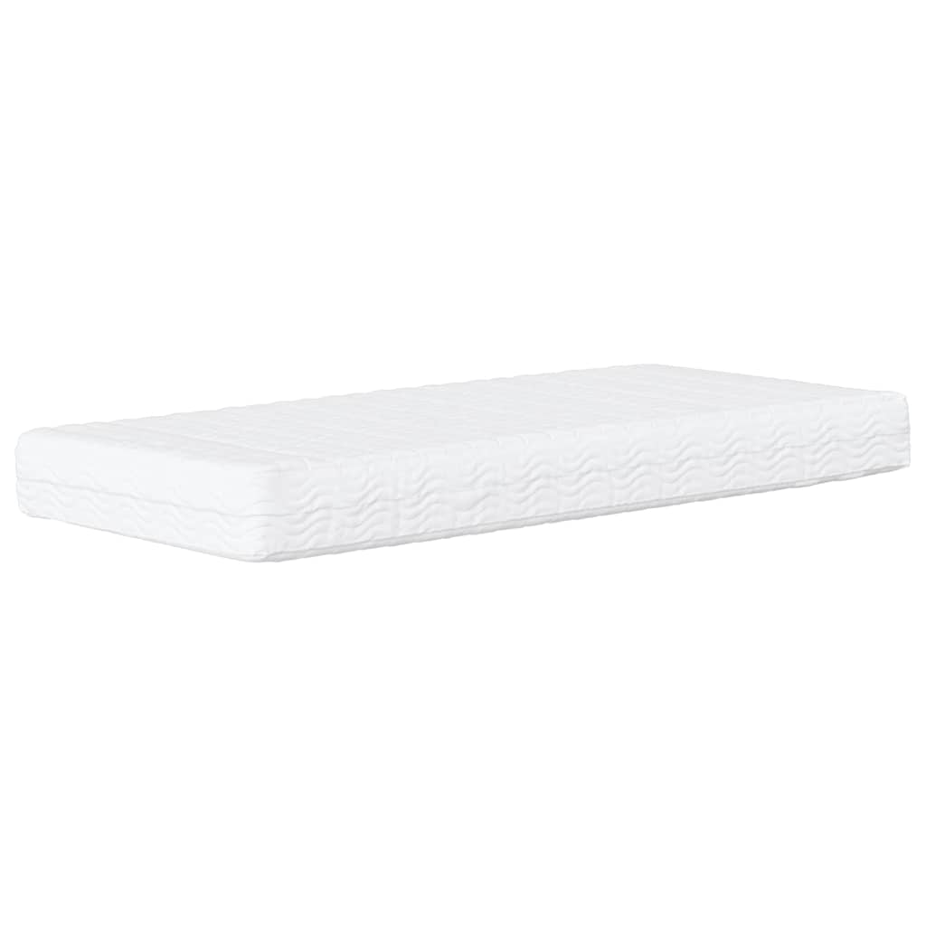 vidaXL Bed with Mattress "Dover" Black Single Faux Leather