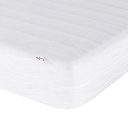 vidaXL Bed with Mattress "Dover" Black and White Single Faux Leather