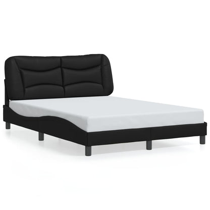 vidaXL Bed Frame with LED without Mattress "Hvar" Black 120x200 cm