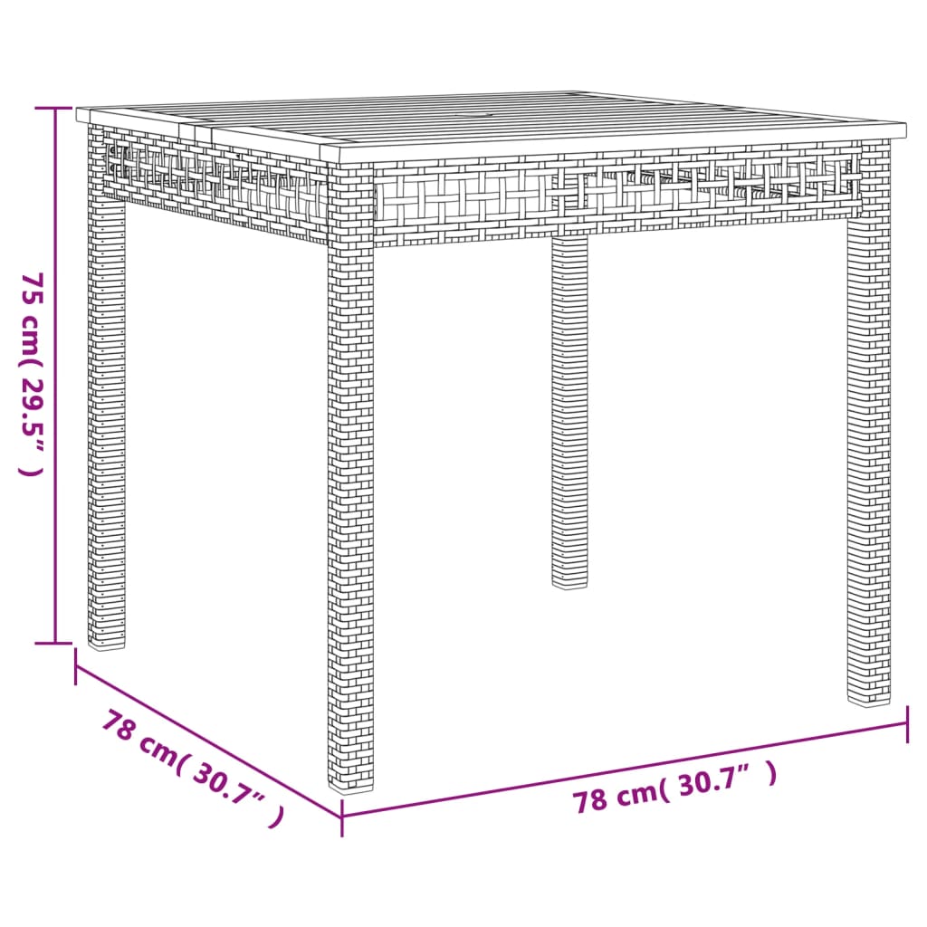 vidaXL Garden Dining Set | Grey