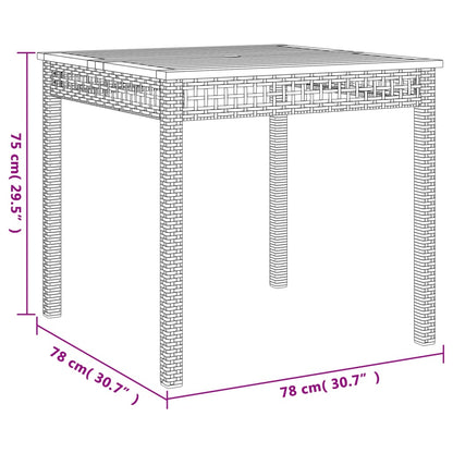 vidaXL Garden Dining Set | Grey | PE Rattan | 4 Seater