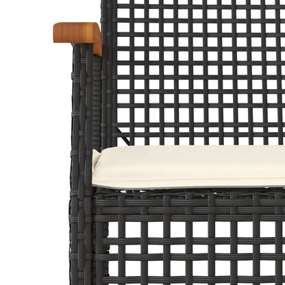 vidaXL Garden Dining Set | Black, Cream White