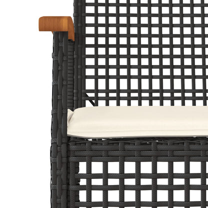 vidaXL Garden Dining Set | Black, Cream White