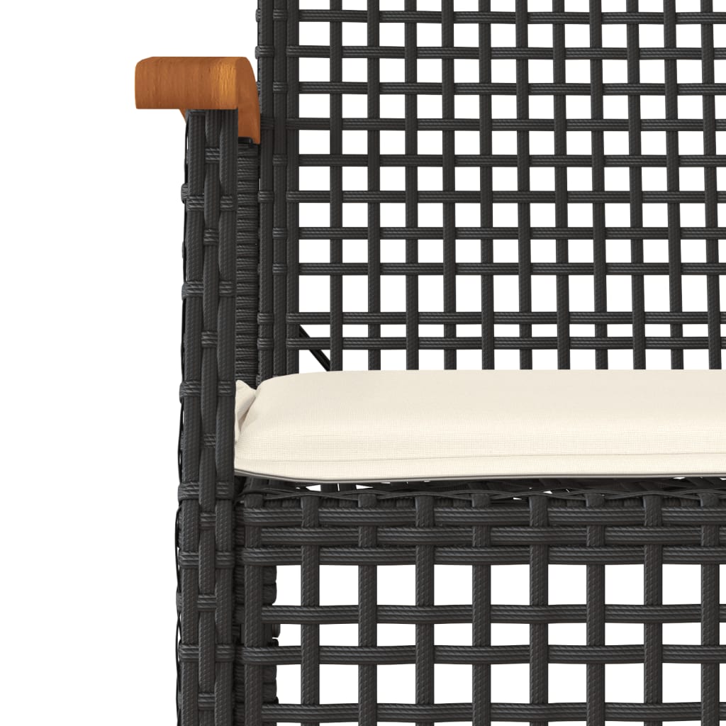 vidaXL Garden Dining Set | Black, Cream White