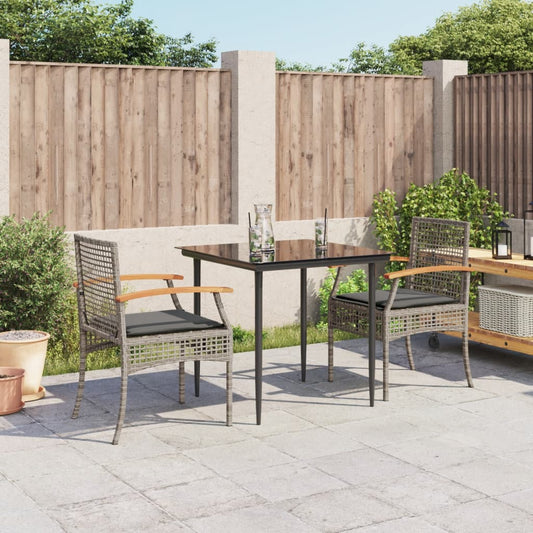 vidaXL Garden Dining Set | Grey, Black, Dark Grey