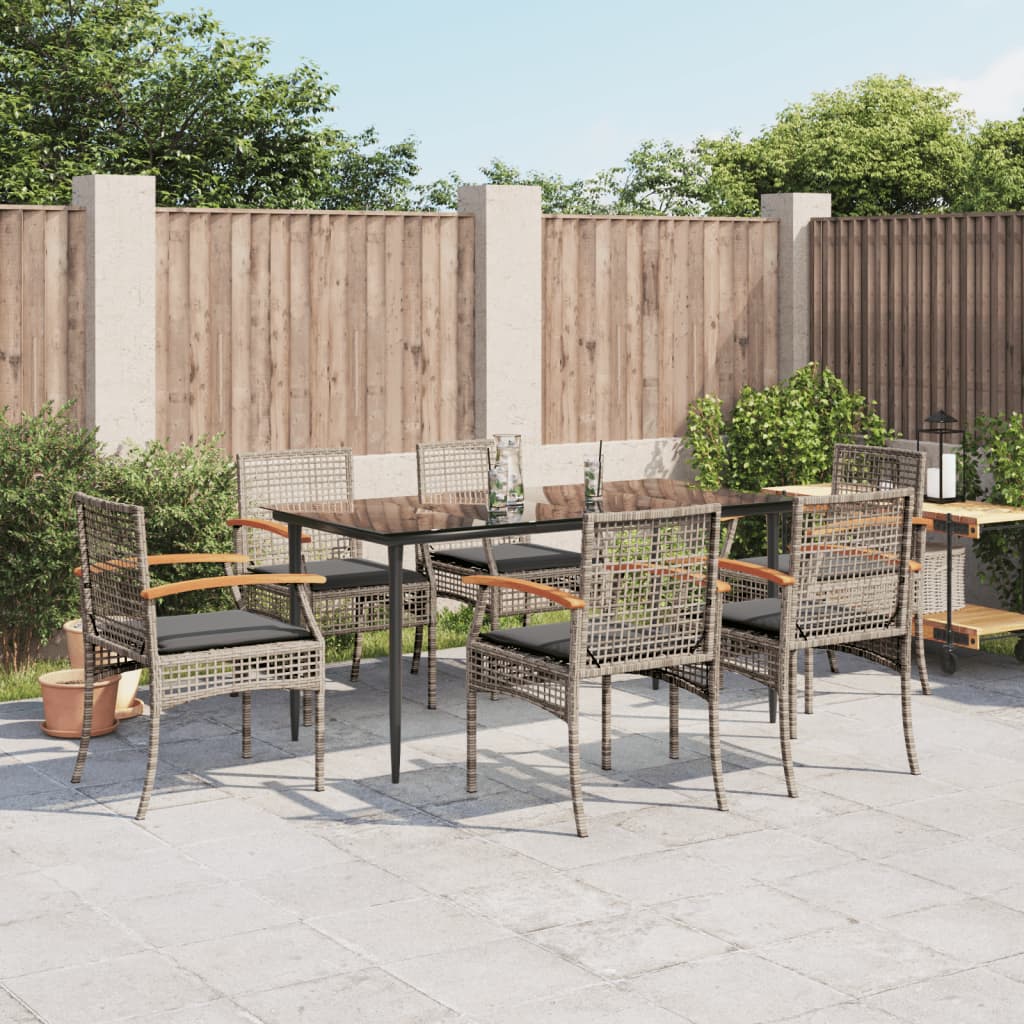vidaXL Garden Dining Set | Grey, Black