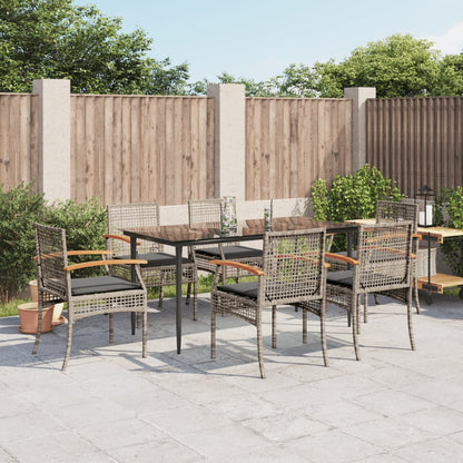 vidaXL Garden Dining Set | Grey, Black