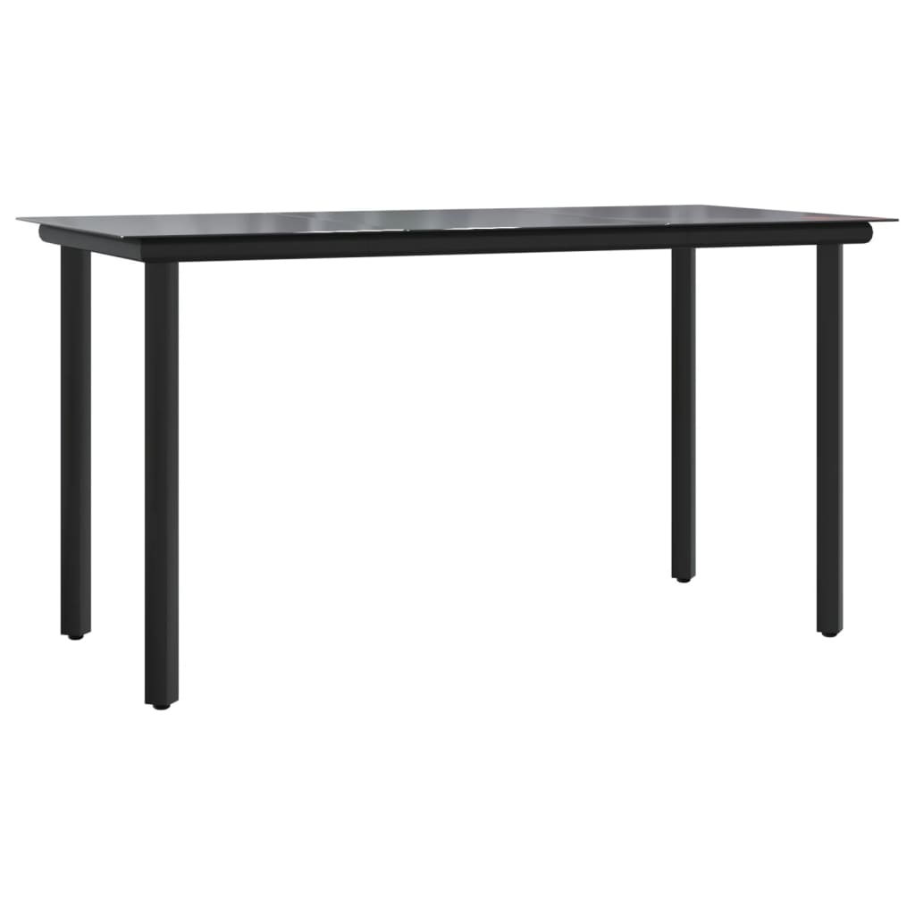 vidaXL Garden Dining Set | Black and Grey