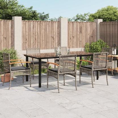 vidaXL Garden Dining Set | Black and Grey