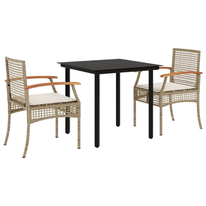 vidaXL Garden Dining Set | Beige, Black, Cream white