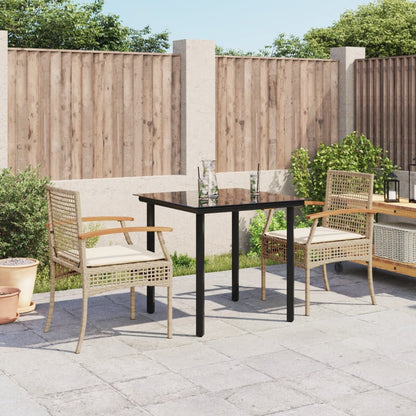 vidaXL Garden Dining Set | Beige, Black, Cream white