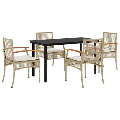 vidaXL Garden Dining Set | Beige, Black, Cream