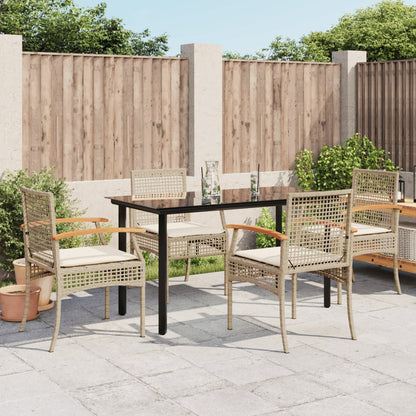 vidaXL Garden Dining Set | Beige, Black, Cream