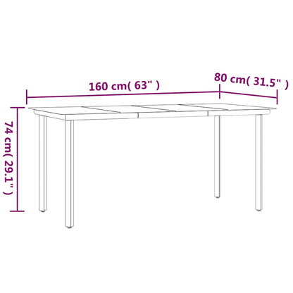 vidaXL Garden Dining Set | Beige | PE Rattan | Standard | UV-resistant materials