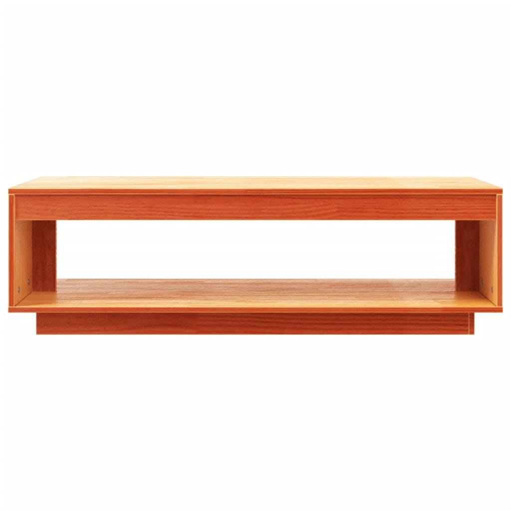vidaXL Coffee Table Wax Brown 110x50x33.5 cm Solid Wood Pine