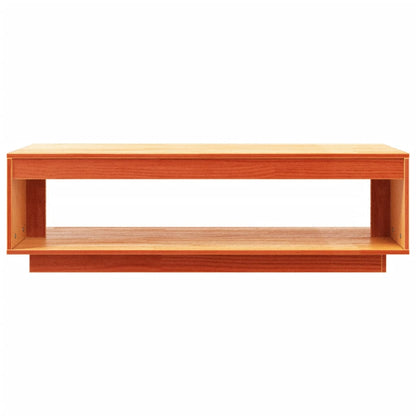 vidaXL Coffee Table Wax Brown 110x50x33.5 cm Solid Wood Pine